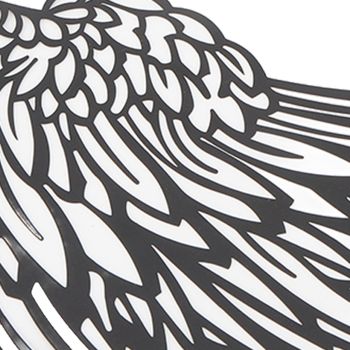 Angel Wings Metal Wall Art Indoor Outdoor Hanging Metal Angel Wings Wall Decor with LED Lights for Home Bedroom Living Room Garden Office