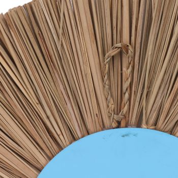 Woven Wall Mirror Decorative Hanging Round Seagrass Wall Mirror for Bedroom Living Room Home Decoration Original Color