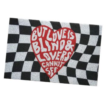 Checkerboard Kitchen Rugs Washable Hallway Entry Carpet Non Slip Entryway Runner Mat for Home Restaurant Office Heart
