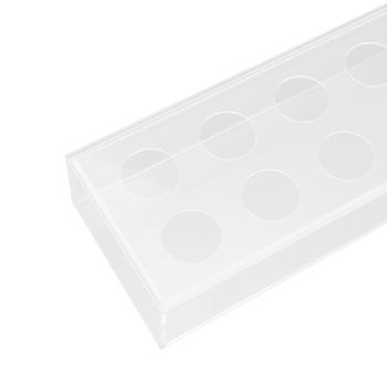 Rectangular Floral Centerpiece Clear Acrylic Flower Vase for Dining Table Wedding Party Home 12 Hole