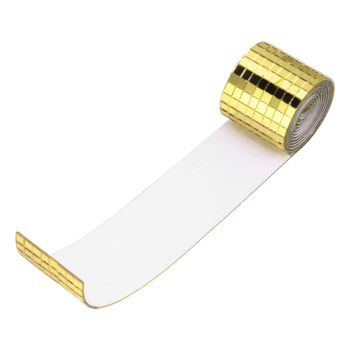 1600Pcs Self Adhesive Mirror Mosaic Sheet Adhesive Mosaic Square Glass Tile Sticker for Home Decorating Gold