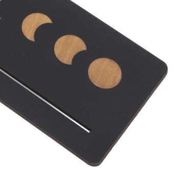 2 Pieces Wooden Tarot Card Stand Holder Moon Shape and Rectangle Wooden Tarot Card Display Stand Base Black Type B