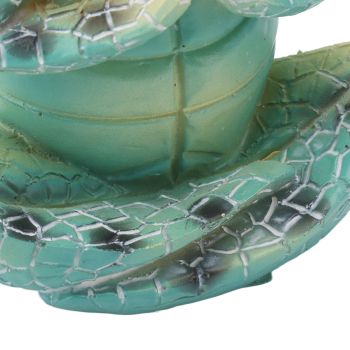 Sea Turtle Yoga Figurine Decoration Summer Meditating Decor Spring Garden Resin Handicraft