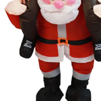 Santa Costume Funny Father Christmas Riding Inflatable Show Party Cosplay Role Playing Props Adult(150-190cm)