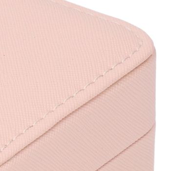 Jewelry Box Pink Portable Multi Layer PU Leather Jewelry Travel Case for Home Ring Earrings Necklace