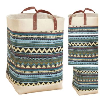Laundry Basket Grocery Bag Jute Large Capacity Dirty Clothes Storage Basket Bucket for Home Colorful