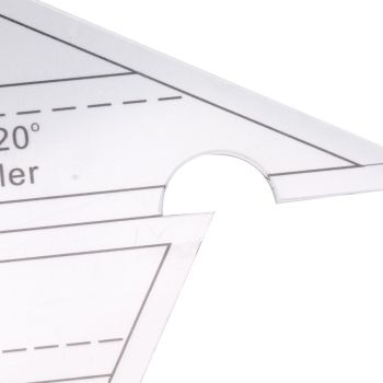Sewing Wedge Ruler 60 Degree and 120 Degree Acrylic Transparent Precise Scale Reusable Quilting Ruler for DIY Design