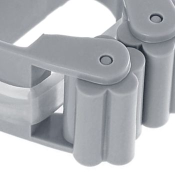 3pcs Wall Mounted Mop Holder Strong Adhesion Plastic Mop Broom Holder for Garage Tool Room Gray