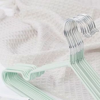 Clothes Hangers Prevent Slip Space Saving Heavy Duty Dry Wet Thick Clothes Hangers for Home Dormitory Green