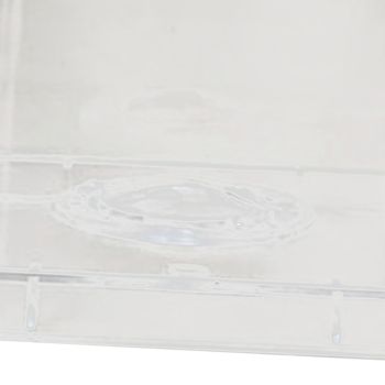 Clear Money Saving Bank Building Block Design Rectangular Transparent Coin Saving Box for Kids Boys Girls White 8.9x8.9x9.2cm / 3.5x3.5x3.6in