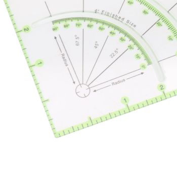 8 Inch Acrylic Quilting Ruler Multifunctional Clear Arcs Fans Quilt Circle Cutter Ruler for Patchwork Sewing Craft Tool