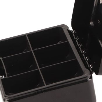 Metal Cash Box 6 Compartments High Safety Money Box with Money Tray and Key Lock for Home Business Black