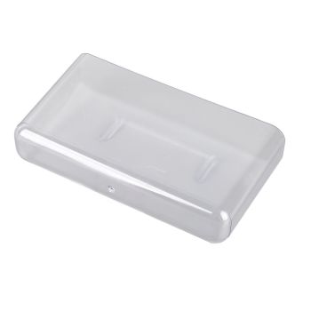 Adhesive Storage Bin Transparent Plastic Wall Mounted Floating Storage Holder Desk Organizer for Bedroom Bathroom L