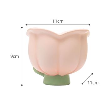 Flower Shape Storage Box Innovative Cute Resin Storage Decorative Ornament for Entryway Desk Dressing Table Tulip