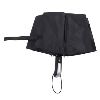 Automatic Umbrella Windproof Comfortable Grip Portable Folding Umbrella for Rain and Sun Black