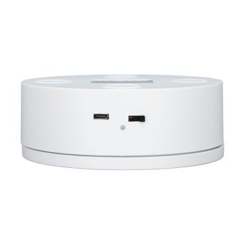 White Automatic 360° Rotating Display Turntable 3KG Load Bearing Electric Display Turntable Stand for Shop Diameter 13cm/5in