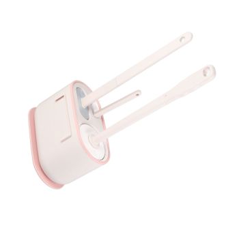 Long Handle Toilet Brush Set Deep Cleansing Multifunctional Hanging Toilet Brush Set for Bathroom Sakura Pink