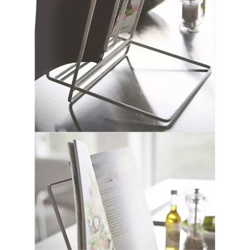 Foldable Iron Display Stand Multifunction Rust Prevention Simple Folding Book Stand for Kids White
