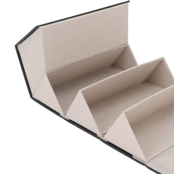 Sunglasses Storage Box Stylish Lightweight Multiple Compartments Portable Glasses Case for Home Travel Black