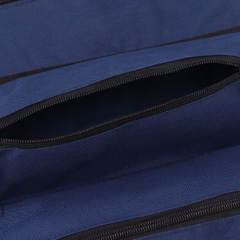 Roll Up Tool Bag 5 Zipper Pockets Portable Oxford Cloth Electricians Tool Bag for Carpenter Plumber Blue