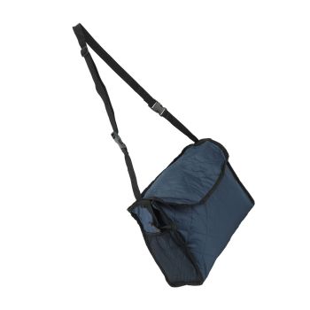 Wheelchair Bag Large Capacity Foldable One Shoulder Storage Hanging Bag for Walkers Rollators Navy Blue
