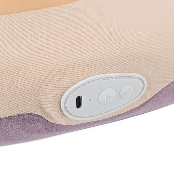 Yellow Back Pillow Massager Multifunctional Heart Shape Deep Tissue Massage Pillow Portable Electric Massage Pillow for Home Car Office