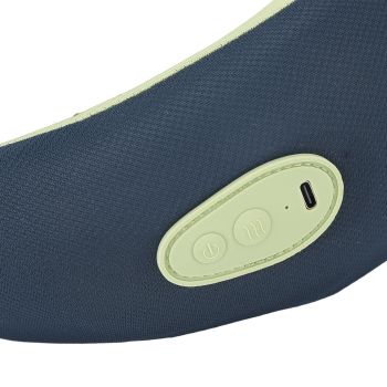 Back Neck Pillow Massager Hot Compress Cordless Massager Pillow Blue Green Electric Massage Pillow for Office Car Home