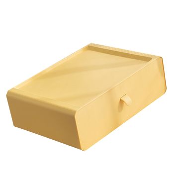 Underwear Storage Box Plastic 15 Grid Compartment Drawer Desktop Accessories for Socks Bras Yellow