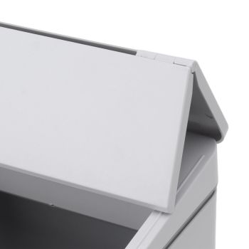 Desktop Sensor Trash Can USB Charging Foldable Lid 9L Intelligent Induction Garbage Bin for Bedroom Bathroom Office Grey