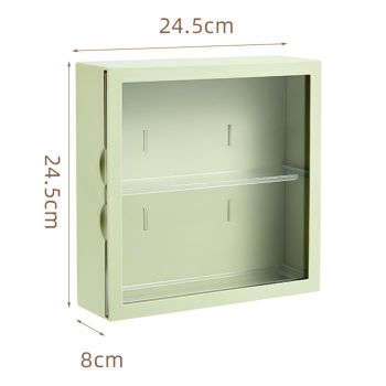 Wall Mounted Showcase Blind Box Figures Display Case Handicraft Storage Display Rack Dust Proof Doll Toy Storage Box Avocado Green
