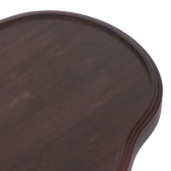 Tea Tray Walnut Color Multifunctional Textured Bamboo Coffee Table Tray for Guest Reception
