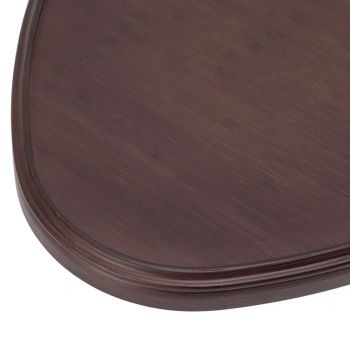 Wood Serving Tray Sturdy Bamboo Simple Elegant Triangular Multifunction Wooden Tea Tray for Cafe Office Dining Table Large