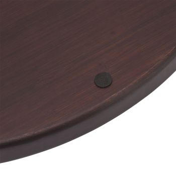 Bamboo Tea Table Tray Walnut Color Simple Elegant Chinese Style Water Storage Tea Tray with Handle S