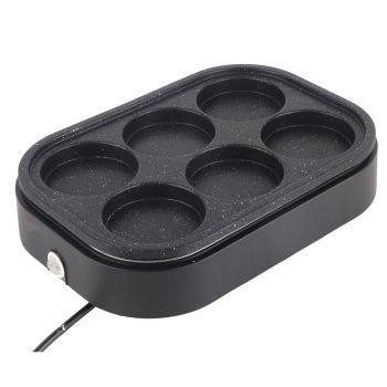 6 Hole Egg Frying Pan Nonstick Breakfast Pot Multifunctional Breakfast Maker Hamburger Machine With Pot Cover