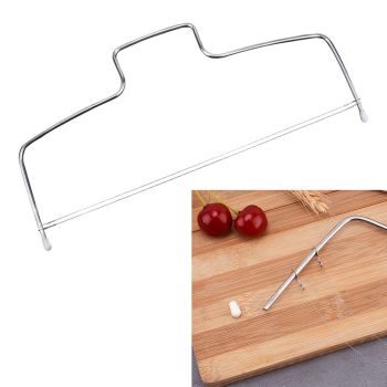 Cake Leveler Stainless Steel 8 Gear Adjustable Cake Layer Cutter with Detachable Wire for Baking Tool Two Wire