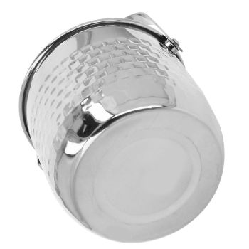 Wine Bucket Double Layer Stainless Steel Insulated Ice Wine Bucket for KTV Bar Dinner Party Silver