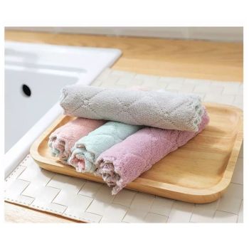 20Pcs Lint Free Kitchen Cleaning Cloth Dish Towels Double Sided Water Absorption Microfiber Dish Cloths