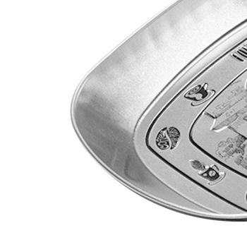 Camping Tinplate Outdoor Dinner Plate Multifunctional Kitchenware European Cutlery Portable Picnic Bowl Coffee Pattern