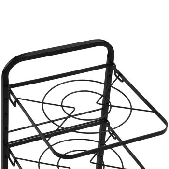 Kitchen Pots Organizer 4 Tiers Adjustable Height Space Saving Pan Rack for Under Sink Cabinet Countertop