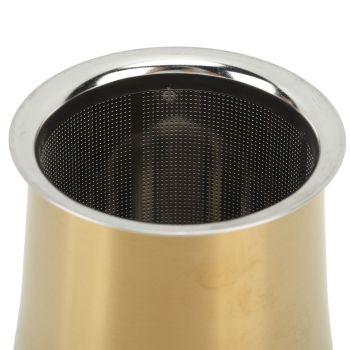 Coffee Sifter Cup Coffee Grind Sieve Fine Mesh Coffee Powder Sieve Cup 304 Stainless Steel Coffee Making Accessory for Home Gold
