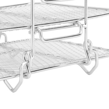 3 Layer Fryer Rack Stainless Steel Stackable Grill Rack 3 Tier Baking Rack for Household Use