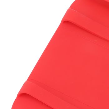 Kitchen Silicone Mat Heat Resistant Silicone Mat with Handle Anti Scalding Anti Slip Kitchen Tool Glove Substitution Red