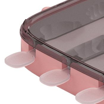 6 Cavities Ice Pop Molds Reusable Silicone Ice Pop Moulds Easy Release Homemade DIY Frozen Ice Cream Mold for Kids Adults Pink