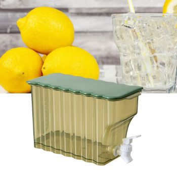 Cold Water Kettle with Faucet PP Sealed Preservation Refrigerator Cold Kettle For Fruit Tea Flower Tea Milk Tea Water Green