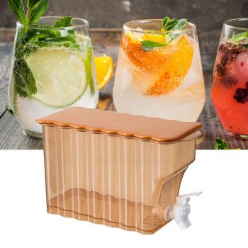 Cold Water Kettle with Faucet PP Sealed Preservation Refrigerator Cold Kettle For Fruit Tea Flower Tea Milk Tea Water Orange