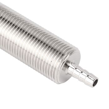 2 Set Beer Tap Stainless Steel Good Sealing 4‑1/8inch Shank 1/4 Barb Beer Faucet G1/2 Thread