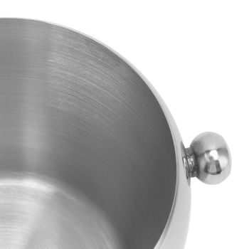 Stainless Steel Ice Bucket Champagne Ice Bucket Wine Chiller Bucket Beverage Tub with Smooth Handle for Home Bars Parties Silver Naked Large 2L