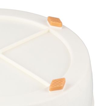 Kitchen Turntable Spin Round Tray 360 Degrees Rotating Non Skid Multifunctional Spice Organizer for Cabinet Pantry Refrigerator Countertop White