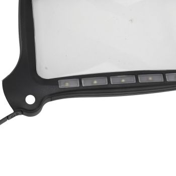 Folding Handheld Magnifying Glass with Light 5 LEDs 3X Large Rectangle Reading Magnifier with Dimmable LED for Seniors