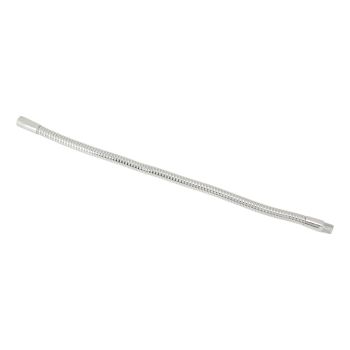 4 Pcs LED Gooseneck Lamp Hose Table Lamp Lights Accessories LED Hose Metal Pipe Chrome 35cm
